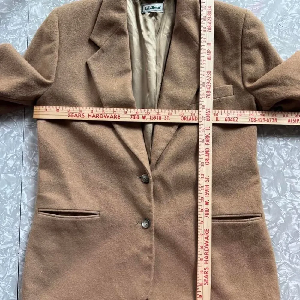 Vintage 80s made in USA L.L.Bean tan blazer women’s 12P